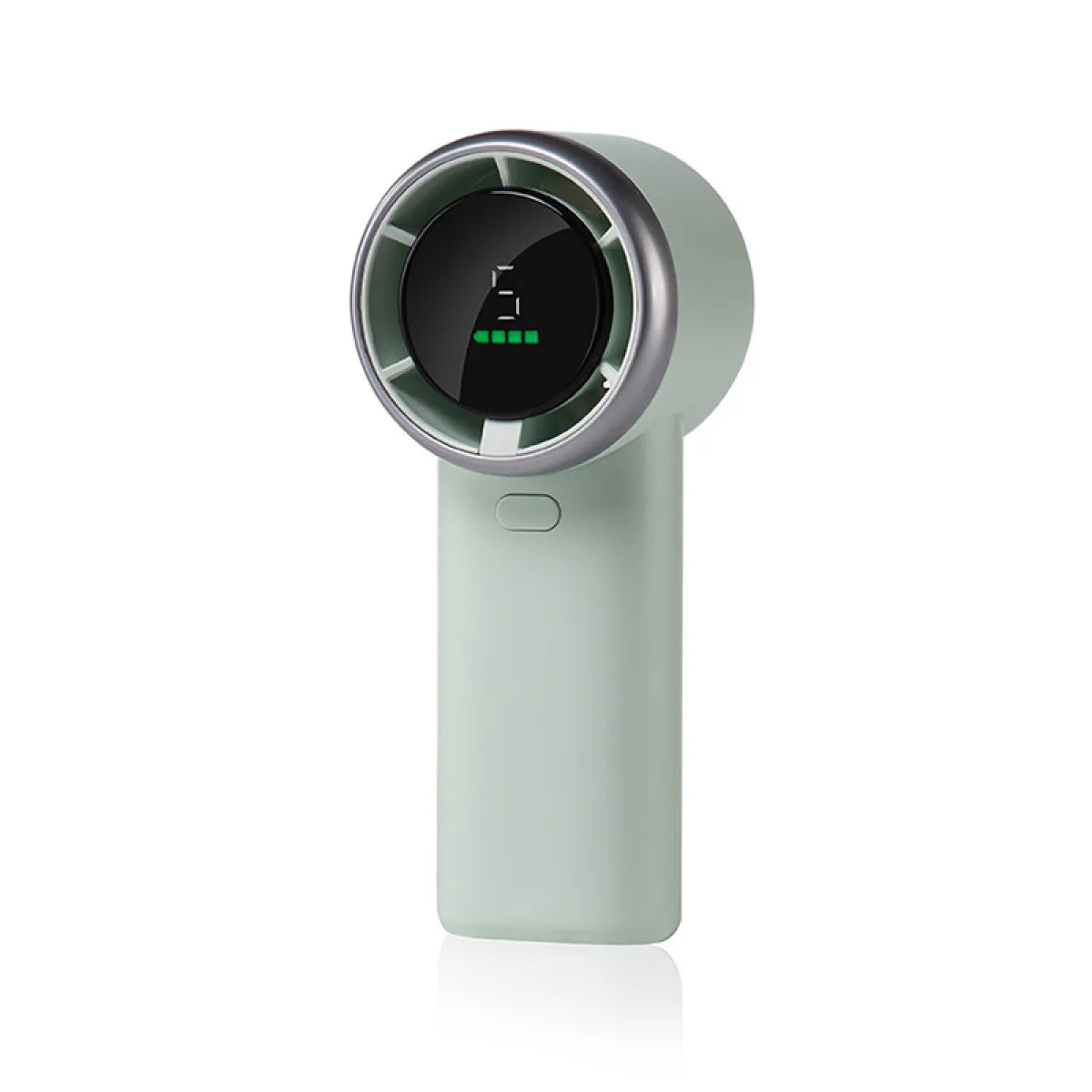 Portable electronic device with a digital display on a white background
